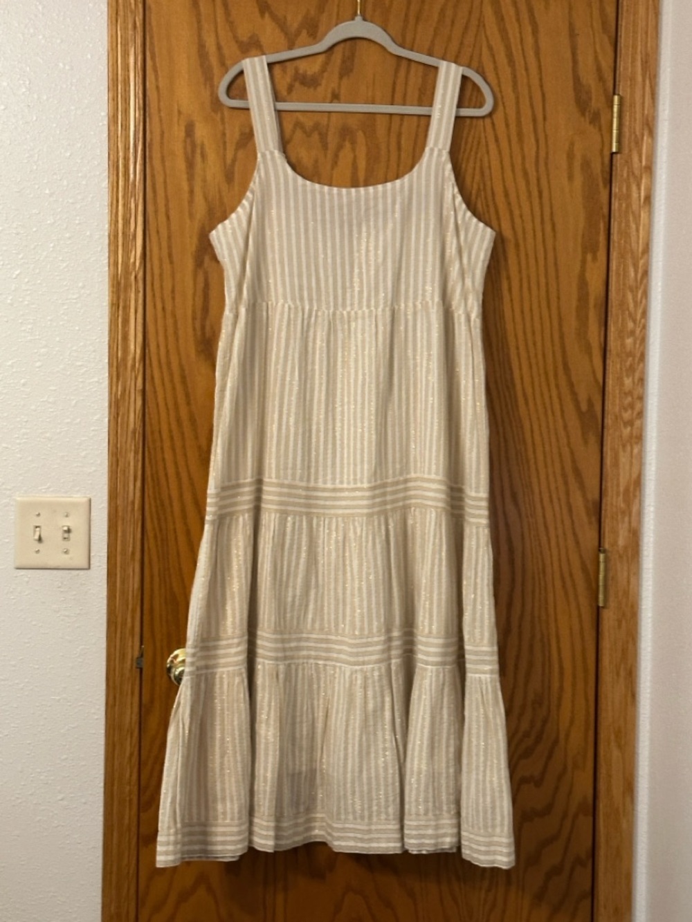 Linda Anderson Sandy Stripes Tiered Sundress - NWOT - Size XL (estimated) - Picture 3 of 14